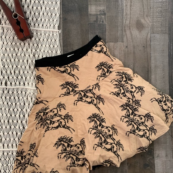 Anthropologie Dresses & Skirts - Anthro Odille Galloping Filly Horse Print Skirt